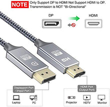 Carica l&#39;immagine nel visualizzatore di Gallery, Snowkids Cavo DisplayPort a HDMI 1.4-1,8m 4K Ultra HD Maschio Grigio-1.8M