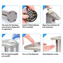 Carica l&#39;immagine nel visualizzatore di Gallery, Hanamichi Dispenser di Sapone Automatico con Acciaio Inossidabile, sensore...
