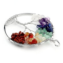 Carica l&#39;immagine nel visualizzatore di Gallery, JOVIVI Ciondolo con gemme chakra a forma di albero della vita, 7 Stein - Ilgrandebazar