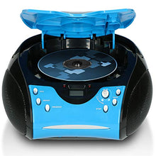 Carica l&#39;immagine nel visualizzatore di Gallery, Lenco SCD-24 Stereo Boombox, Radio FM, CD-Player, Blu/Nero