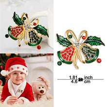 Carica l&#39;immagine nel visualizzatore di Gallery, Bigomila 6 Pezzi Spilla di Natale per le donne Spille di Natale Carino per le Ragazze di Cristallo Smalto Spille di Natale per Bambini Decorazioni Regalo di Natale