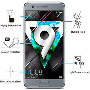 NEW'C Pacco da 2 Pezzi, Pellicola Protettiva in Vetro Temperato per Honor 9