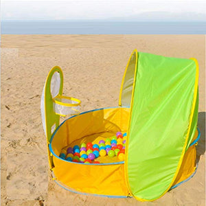 HUSAN Tenda Piscina da Spiaggia Bambini, Pieghevole Portatile Pop-up Piscina...
