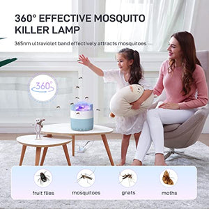 Lampada Antizanzare, Zanzariera Elettrica USB Uccidi Zanzare Interno Ammazza Mosche Elettrico UV Trappola per Mosche da Esterno Portatile Antizanzare per Domestico Giardino Campeggio