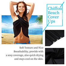 Carica l&#39;immagine nel visualizzatore di Gallery, VDSOW 2 Pezzi Pareo Mare Donna, Bianco e Nero Mezzo Beach Cover up...