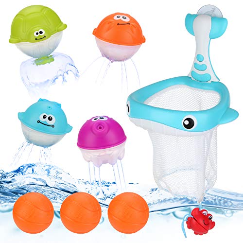 Joyoldelf 8 pz Giochi Bagnetto - 2-in-1 di Tiro e Pesca con 4... - Ilgrandebazar