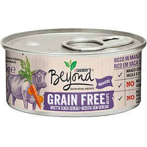 PURINA BEYOND Umido Gatto Grain Free ricco in Manzo con carote - 12 lattine...