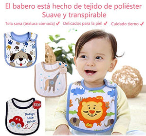 Tomkity 12 Bavaglini Neonato Impermeabili Bambino Bandana Drool 12pz-unisex-A - Ilgrandebazar