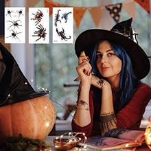 Carica l&#39;immagine nel visualizzatore di Gallery, Tatuaggi Halloween Tatuaggi Temporanei Trucco Halloween Zombie Scars Tatouages Autocollants avec Fake Scab Blood Spécial FX Costume Maquillage Props