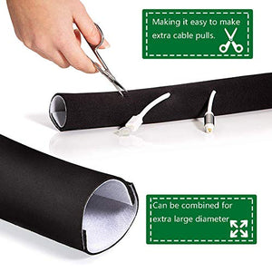 Tubo Raccogli Cavi Guaina Neoprene per Cable Management Reversibile... - Ilgrandebazar