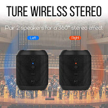 Carica l&#39;immagine nel visualizzatore di Gallery, Cassa Bluetooth Portatile, 20W Altoparlante Bluetooth Impermeabile IPX6 Wireless 360° Stereo, Mini Speaker Bluetooth 5.0 16 Ore di Riproduzione con HD Mic Supporto Radio FM, AUX, TF, USB - Nero