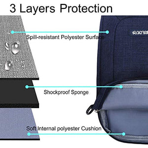 MOSISO Laptop Borsa a Spalla Compatibile con 13-13,3 Pollici, Blu Navy