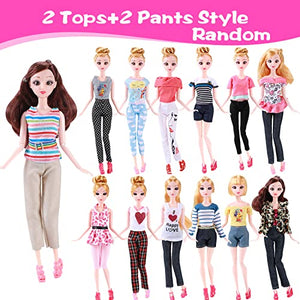 56 Set Abbigliamento e Accessori per Barbie Doll, Accessori per Bambole Mini Vestiti Abiti Pantaloni Bikini Scarpe Borsa Accessori per 11.5 Pollici Principessa Bambola (Consegna Casuale)