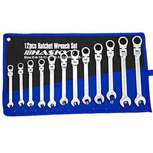 Set chiavi inglese da 12 pezzi I Chiave a cricchetto per aperte I... - Ilgrandebazar