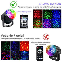 Carica l&#39;immagine nel visualizzatore di Gallery, Icnow 2PZ Luci Discoteca LED Palco,15 Colori Mini Stroboscopica Rotanta... - Ilgrandebazar