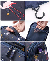 Carica l&#39;immagine nel visualizzatore di Gallery, Tuscall Beauty Case da Viaggio appendere Borsa Toilette - Blu Flamingo - Ilgrandebazar