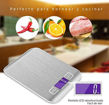 Carica l&#39;immagine nel visualizzatore di Gallery, Bilancia da Cucina Smart Digitale con Funzione Tare,5kg/11 lbs Acciaio Inox...
