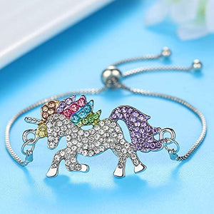 INTVN Collana con Ciondolo Braccialetti Unicorno Orecchini ad anello... - Ilgrandebazar
