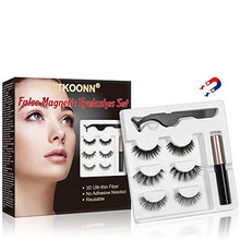 Carica l'immagine nel visualizzatore di Gallery, Ciglia Magnetiche con Eyeliner Magnetico Kit, magnetiche, Reusable 3D...