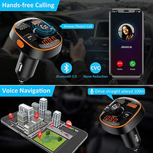 Carica l&#39;immagine nel visualizzatore di Gallery, Zealife Bovon Trasmettitore Bluetooth per Auto, 7 Colori Controluce con Modalità...