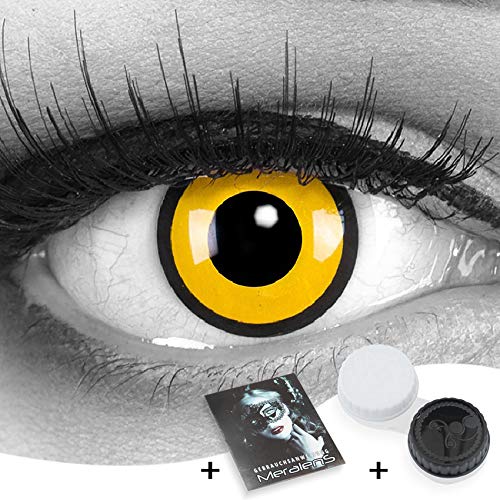 Funnylens - 1 coppia di lenti a contatto colorate giallo/nero, con... - Ilgrandebazar