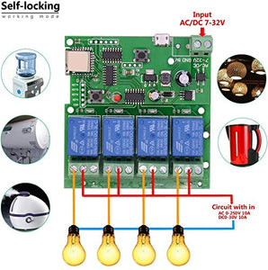 Newgoal WiFi Relè jog momentaneo/Interruttore autobloccante Modulo Dc4-ew