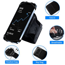 Carica l&#39;immagine nel visualizzatore di Gallery, HLOMOM Porta Cellulare Braccio Staccabile, Porta Telefono Corsa Ruotabile a 360° con Auricolare e Portachiavi, per Fitness, Palestra,Compatibile con iPhone, HUAWEI, Xiaomi, Samsung e Altro