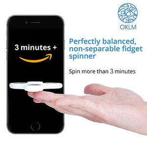 OKLM Fidget Spinner gadget antistress rotante con rondella centrale in blu - Ilgrandebazar