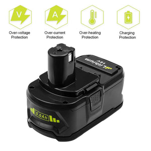 Powayup RB18L50 18V 5.0Ah Li-ion Batteria Sostituzione per Ryobi ONE+