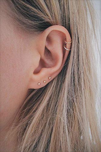 MINI POINT PLUG D'OR petites boucles d'oreilles délicates - Ilgrandebazar
