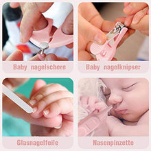 Carica l&#39;immagine nel visualizzatore di Gallery, Set Manicure per Neonato, Kit Unghie Neonati 4-in-1 Baby, con rosa - Ilgrandebazar