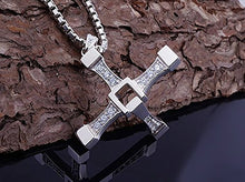 Carica l&#39;immagine nel visualizzatore di Gallery, Paialco da Uomo in Argento Sterling Grande Ciondolo a Forma di Croce con... - Ilgrandebazar