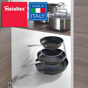 Metaltex Canyon 362004 - Porta padelle a 4 posti Grigio Metallizzato - Ilgrandebazar