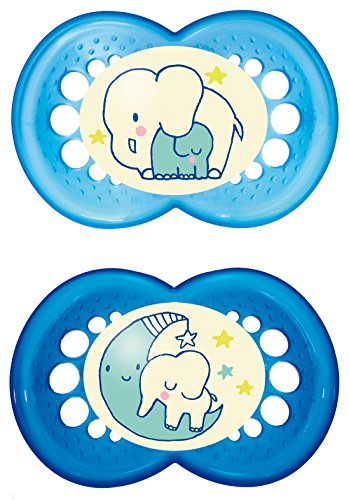 MAM 667077 – Night silicone 16 +, confezione doppia, Modelli assortiti blau - Ilgrandebazar