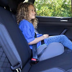 Bebeconfort Manga i-Safe Rialzo Auto, Alzatina auto per bambini 6-12 anni, 125-150 cm, Seggiolino auto leggero e compatto, Seduta imbottita, colore Full Black