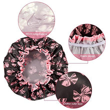 Carica l&#39;immagine nel visualizzatore di Gallery, ZARRS Cuffia Doccia Riutilizzabile,2 Pack Impermeabile Pink+wave Point - Ilgrandebazar