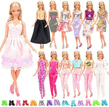 Carica l&#39;immagine nel visualizzatore di Gallery, Miunana 15 Pezzi = 5 PCS Fatti A Mano Principessa 5 Abiti + 10 Pcs Scarpe - Ilgrandebazar