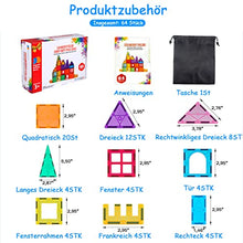 Carica l&#39;immagine nel visualizzatore di Gallery, Katiago Costruzioni Magnetici 64 Pezzi 3D Educativo Blocchi Magneti Set Giocattoli per Bambini STEMS Creatività Montessori per 3+ Anni Ragazzi