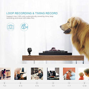 Mini Telecamera Spia, OWSOO HD 1080P Telecamera Spia Nascosta con Visione notturna/Rilevamento del movimento Mini Camera spia, Portatile Microcamere Spia Interno Esterno