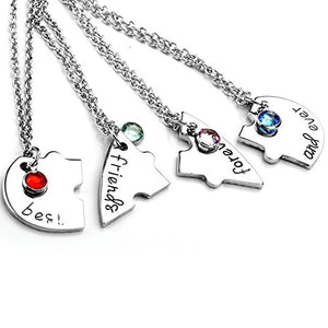 Jovivi Set di 4 collane dell'amicizia, con scritta "Best friends forever and... - Ilgrandebazar