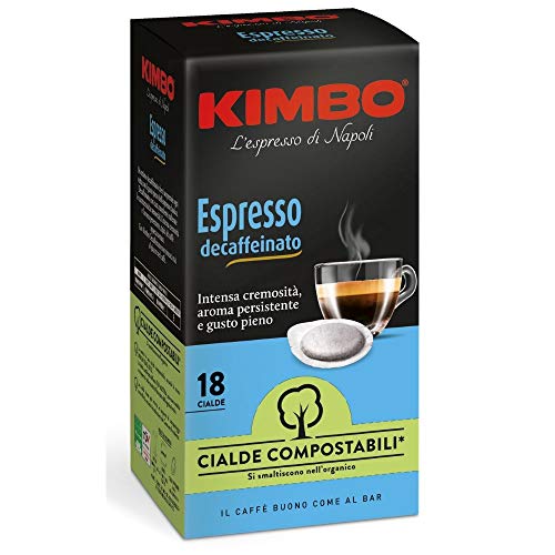 Kimbo Cialde caffè compostabili ESE - Decaffeinato (8 x 18 cialde)