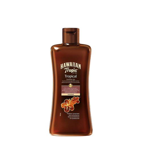 Hawaiian Tropic TROPICAL TANNING OIL SPF 0 DARK, Olio solare - 200 ml Protezione Solare 0