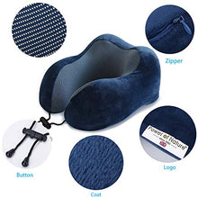 Carica l'immagine nel visualizzatore di Gallery, Cuscino da viaggio memory foam – The Da Viaggio Memory Foam Blu Scuro