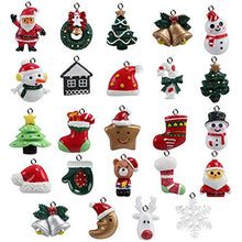 Carica l'immagine nel visualizzatore di Gallery, Naler 24 Ciondoli Natalizi Decorazione di Natale Christmas Fascino del Pendente Addobbi per Albero di Natale Fascino della Resina del Pupazzo di Neve Babbo Natale Ornamenti Natalizi DIY Craft