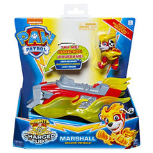 Carica l'immagine nel visualizzatore di Gallery, PAW PATROL 6056841, Mighty Pups Charged Up Marshall Veicolo Deluxe con luci...
