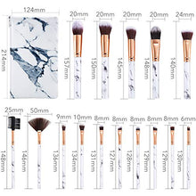 Carica l&#39;immagine nel visualizzatore di Gallery, DUAIU, 15 pennelli professionali sintetici di alta qualità per ombretto,...