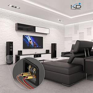 KabelDirekt Connettori a Banana, (6mm², 10 Paia, Dorati 24K, 10 paia