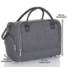 Carica l&#39;immagine nel visualizzatore di Gallery, LCP Kids Borsa Cambio Grande con Ganci Universali Passeggino, Grigio - Ilgrandebazar