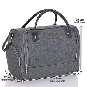 LCP Kids Borsa Cambio Grande con Ganci Universali Passeggino, Grigio - Ilgrandebazar