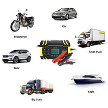 Carica l&#39;immagine nel visualizzatore di Gallery, URAQT Caricabatteria Auto, 12V/24V 8A Multi Protezioni Caricatore Giallo